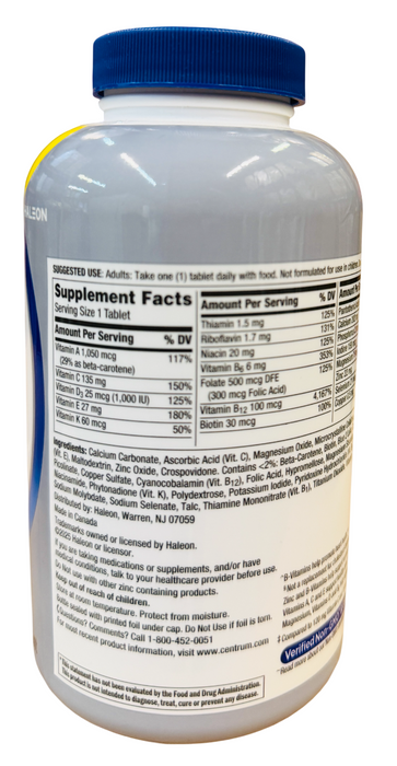 Centrum 275 Tablets, Silver Men 50+