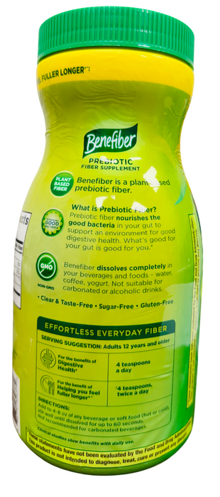 Benefiber 205 Servings Prebiotic Fiber Supplement, 820g