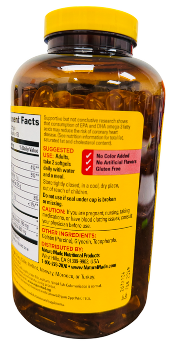 Nature Made Fish Oil, 1200mg, 300 Softgels