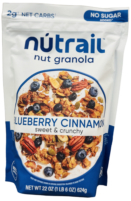 Nutrail Blueberry Cinnamon Sweet & Crunchy Nut Granola, 22 oz.