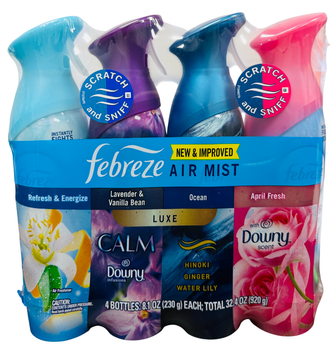 Febreze Air Mist Variety Pack, 4 Count (8.1 oz Each)