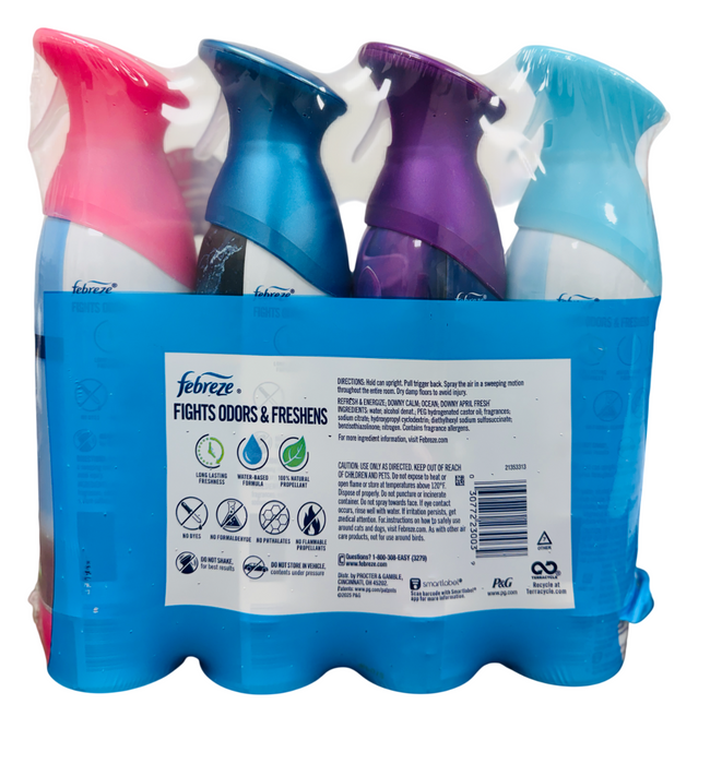 Febreze Air Mist Variety Pack, 4 Count (8.1 oz Each)