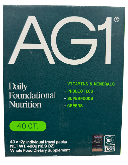AG1 40ct Daily Foundational Nutrition  Travel Packs