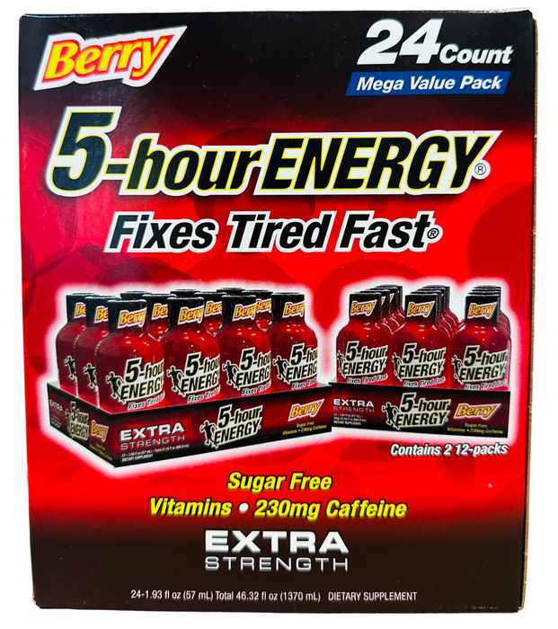 5-hour Energy 24-Count Extra Strength Berry Pack