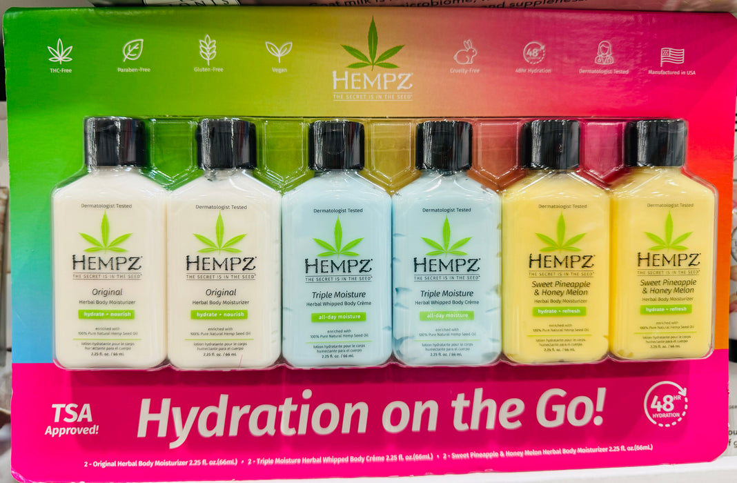 Hempz On The Go Mini Lotion - 6 Pack