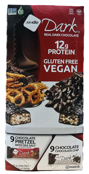 NuGo 18ct Dark Chocolate Vegan Protein Bar Variety Pack