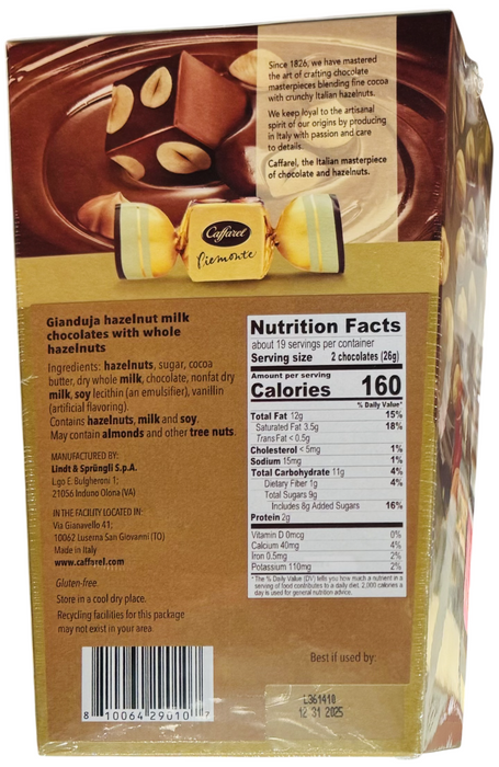 Caffarel 500g Piemonte Hazelnut Chocolates, 17.64 oz