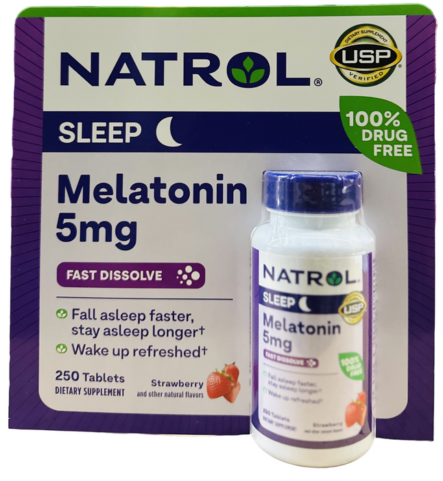 Natrol Melatonin 5 mg. 250 Fast Dissolve Sleep Tablets