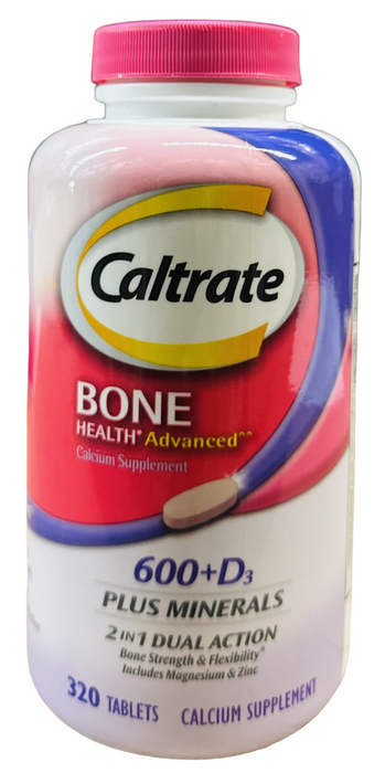 Caltrate Bone 320 Tablets Health Advanced 600+D3 Plus Minerals