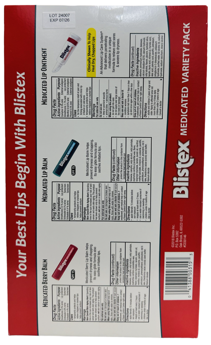 Blistex Medicated Lip Balm Variety Pack