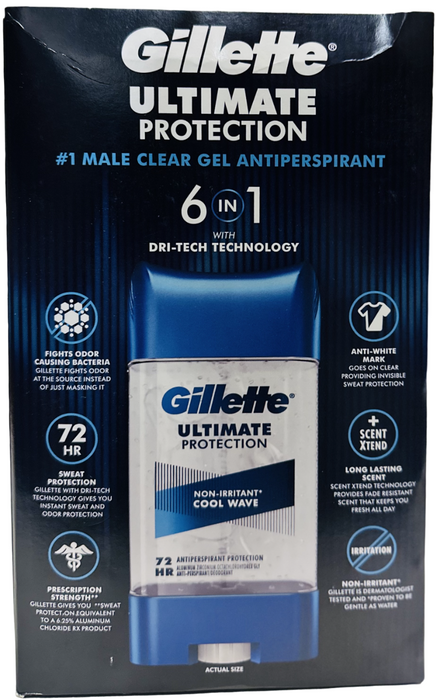 Gillette 5 pck Ultimate Protection 6-in-1 Clear Gel Antiperspirant, 3.8 oz Each