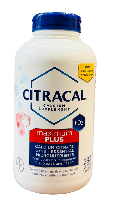 Citracal 280 Caplets, Maximum Plus Calcium Citrate + D3