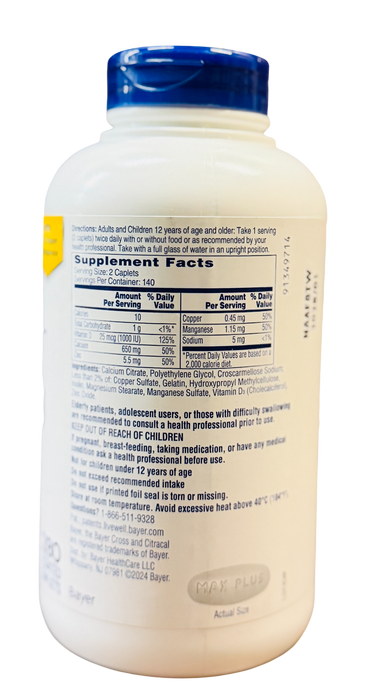 Citracal 280 Caplets, Maximum Plus Calcium Citrate + D3
