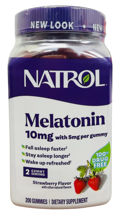 Natrol 200ct Melatonin 10mg Gummies – Strawberry Flavor