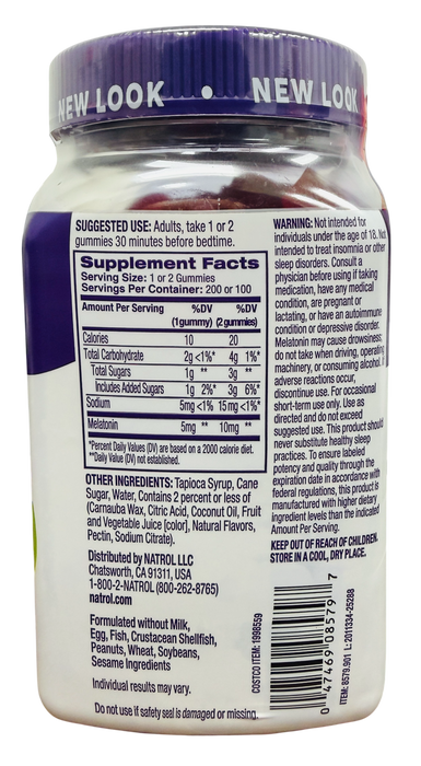 Natrol 200ct Melatonin 10mg Gummies – Strawberry Flavor