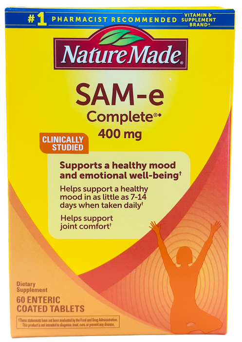 Nature Made 60 Tablets SAM-e Complete 400 mg