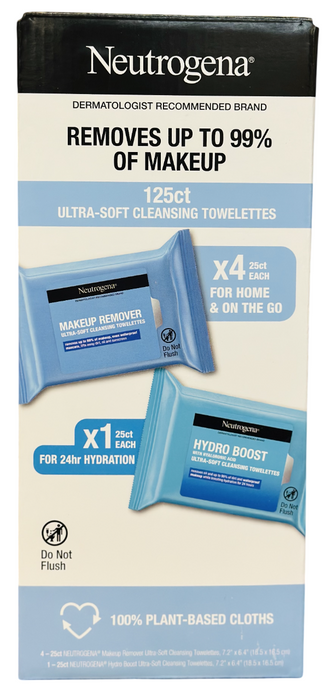 Neutrogena 125ct Makeup Remover and Hydro Boost Cleansing Towelettes