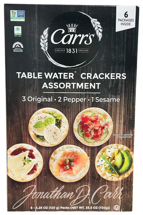 Carr's 6pack Table Water Crackers Assortment, 25.5oz