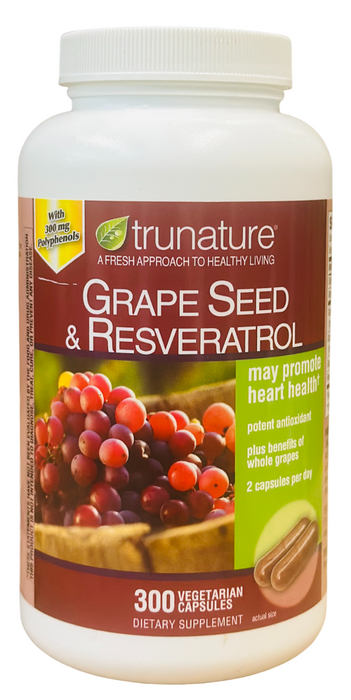 trunature 300ct Grape Seed and Resveratrol Tablets