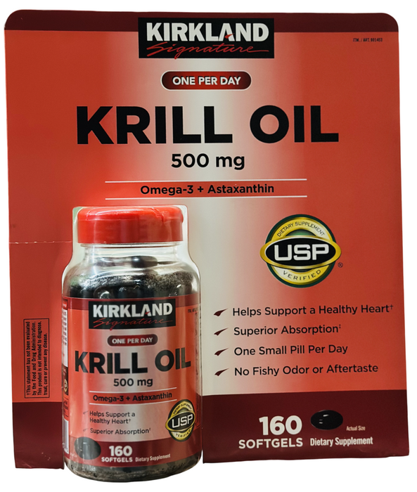 Kirkland Signature Krill Oil 500 mg - 160 Softgels