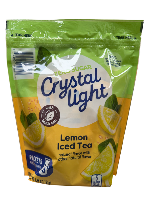 Crystal Light Zero Sugar Lemon Iced Tea Drink Mix, 16 Packets, Makes 32 Quarts, 4.26 oz