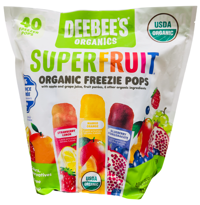 DeeBee's Organics SuperFruit Freezie Pops -Varity pack   40ct.