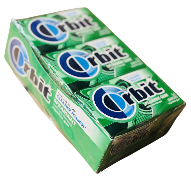 Orbit Sugar-Free Spearmint Gum, 32 oz (12 count, 14 Pieces per Pack, 168 Pieces Total)