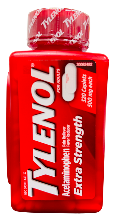Tylenol 320 Count Extra Strength 500 mg Caplets - Pain Reliever & Fever Reducer(Over-The-Counter Pain Reliever)