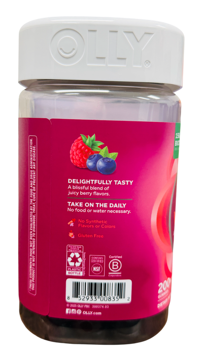 OLLY 200 Count Women's Multivitamin Gummies, So Many Berries Flavor