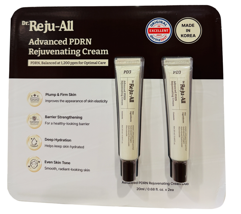 Dr. Reju-All 2 Pack Advanced PDRN Rejuvenating Cream Duo, 20 ml Each (40 ml Total)