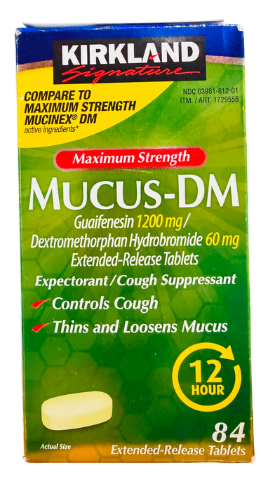 Kirkland Signature 84 Count Mucus DM Extended-Release Tablets