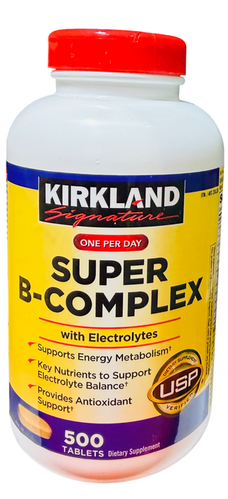 Kirkland Signature 500 Count Super B-Complex with Electrolytes Tablets