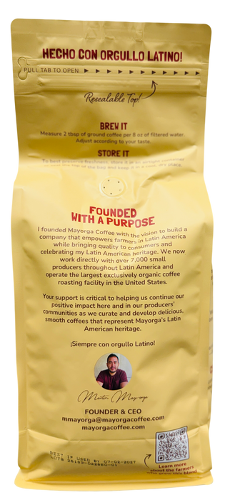 Mayorga Organic Artesano Blend Medium Roast Whole Bean Coffee, 2 lb