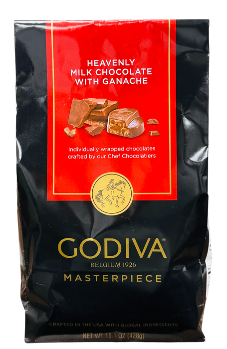 Godiva Masterpiece Milk Chocolate with Ganache, Individually Wrapped Chocolates, 15.1 oz