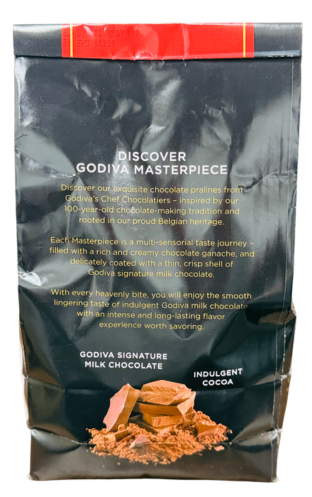 Godiva Masterpiece Milk Chocolate with Ganache, Individually Wrapped Chocolates, 15.1 oz