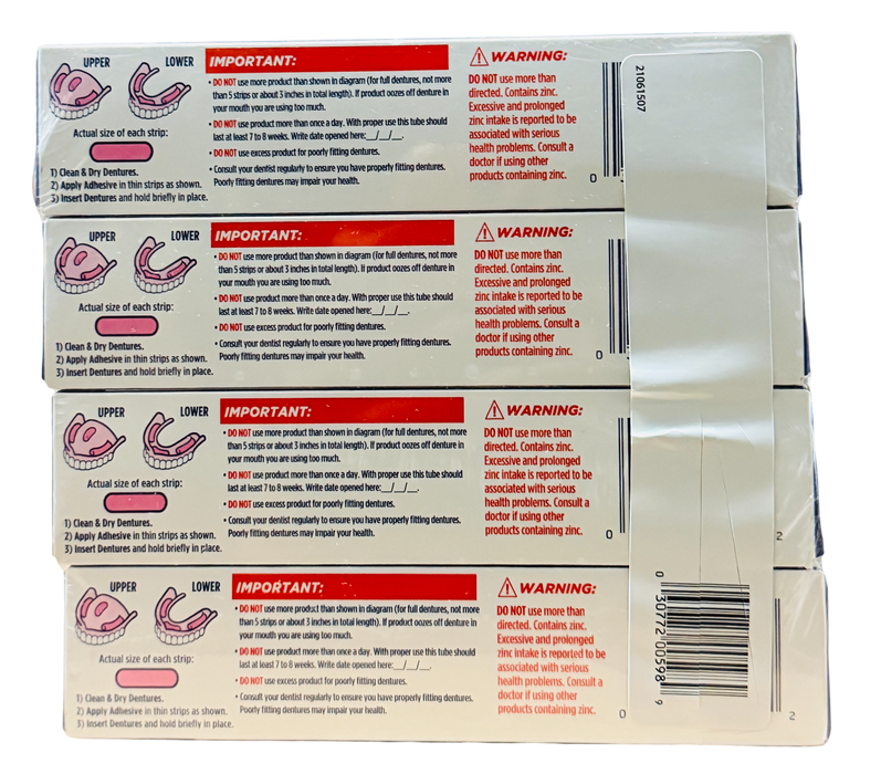 Fixodent 4 Pack Advanced Max Hold Denture Adhesive Cream 2.2 oz Each