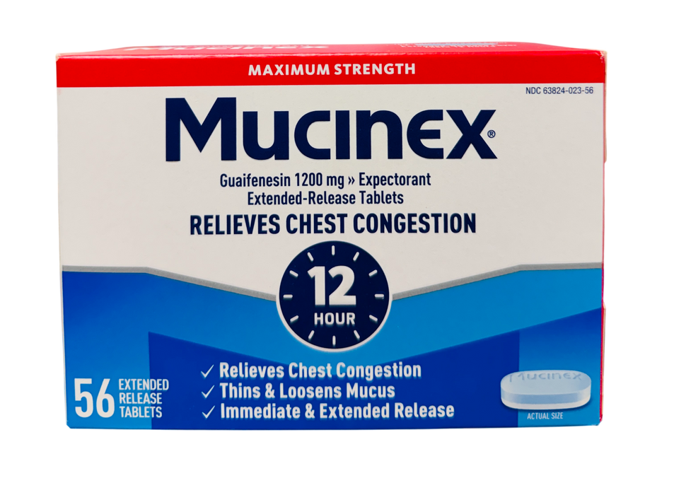 Mucinex 56ct OTC Guaifenesin 1200 mg Extended-Release Tablets