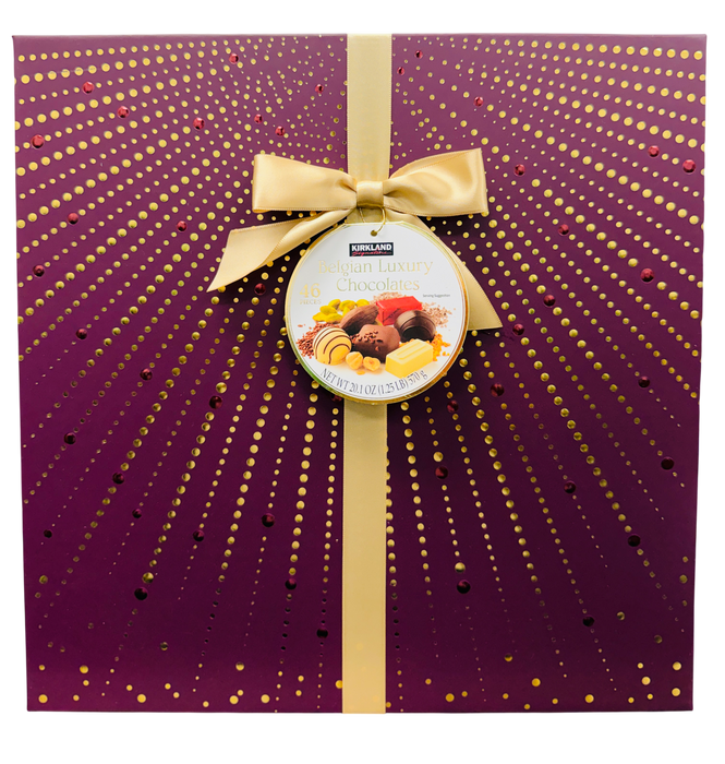 Kirkland Signature 46 Count Belgian Luxury Chocolates Assorted Gift Box, 20.1 oz