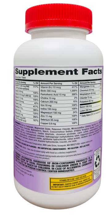Kirkland Signature 300 Tablets Women’s Complete Multivitamins; Exp: 06/28