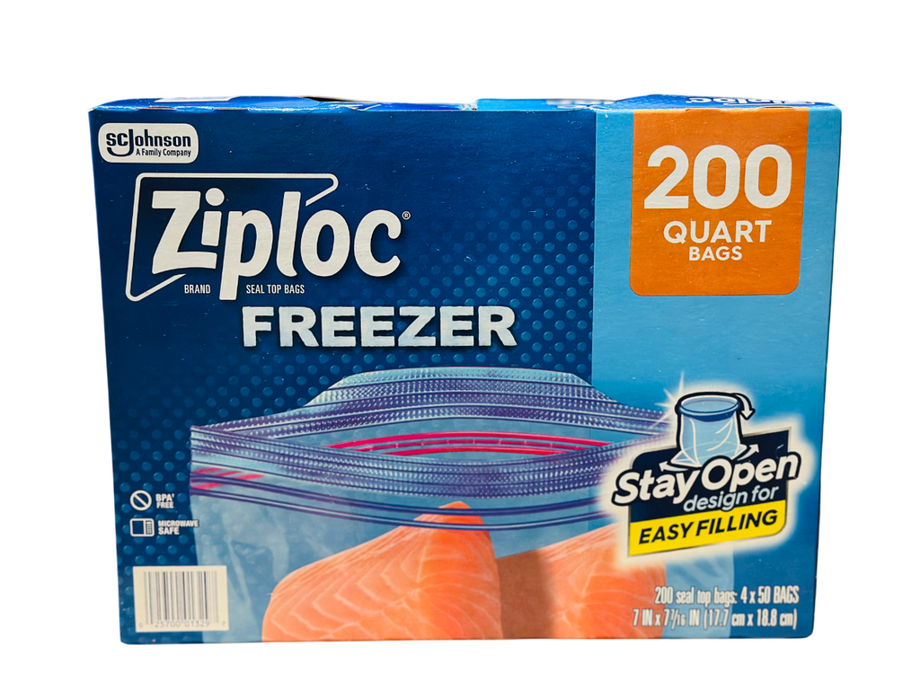 Ziploc Freezer Quart Bags – 200 Count (4 x 50) — Syessa