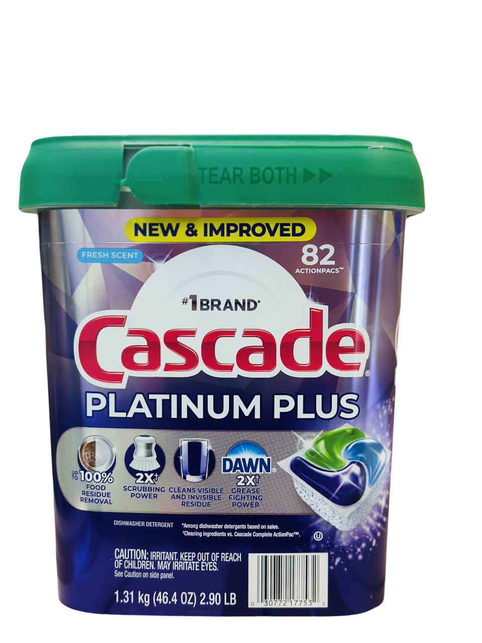 Cascade 82ct Platinum Plus ActionPacs Dishwasher Detergent – Fresh Sce ...