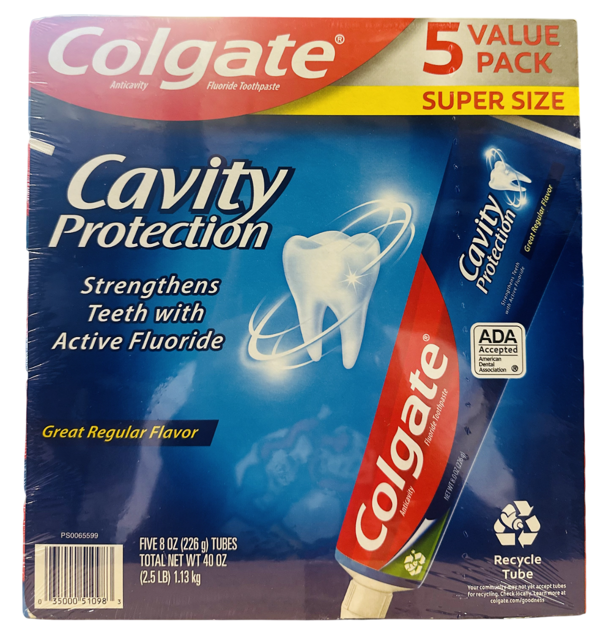 Colgate 5 pack Cavity Protection Fluoride Toothpaste – 8 oz Each — Syessa