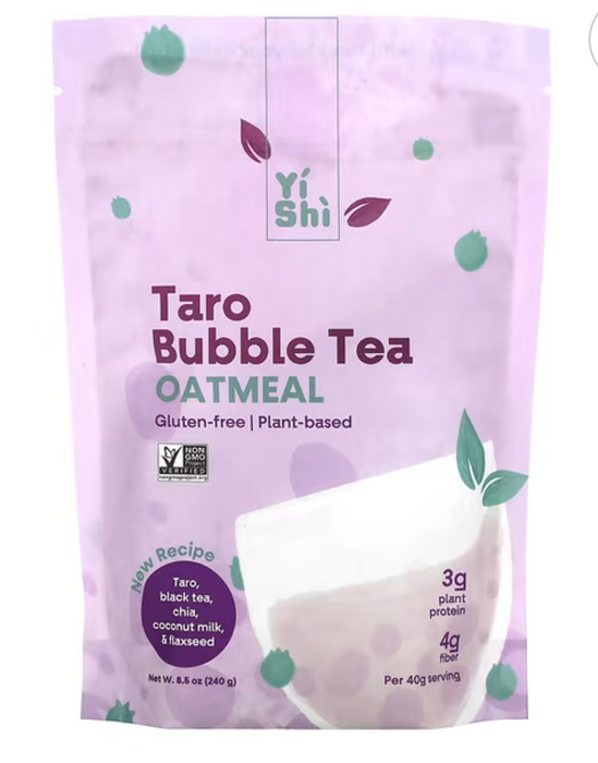Yishi Organic Gluten Free Oatmeal Taro Bubble Tea 25.4 oz
