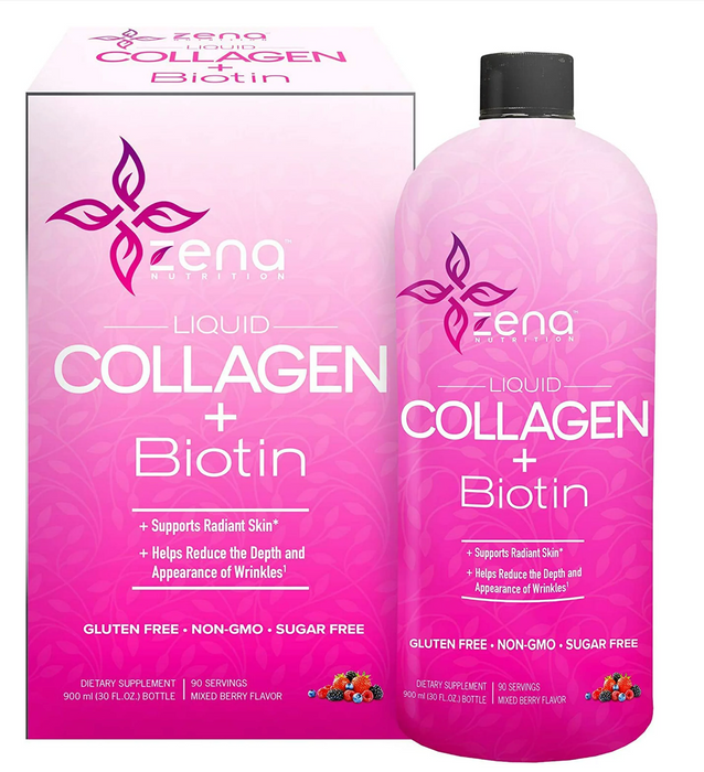 Zena Liquid Collagen + Biotin, 30 Fluid Ounce