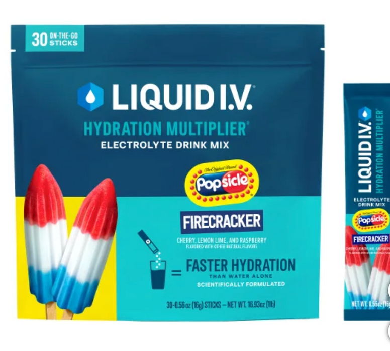 Liquid I.V.  30 Packs Hydration Multiplier, Firecracker