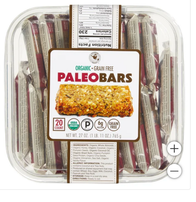 Universal Bakery 20ct Organic Paleo Bars