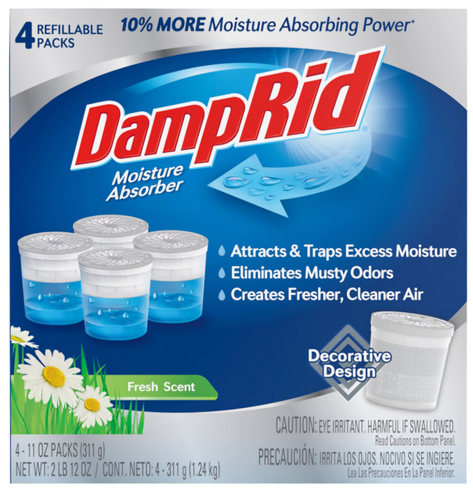 DampRid Refillable Moisture Absorber, 4 pk.