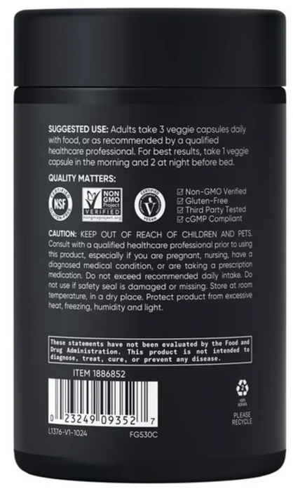 Sports Research - Magnesium L-Threonate 2000 mg -  135 ct Veggie Capsules