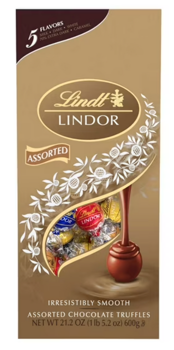 Lindt Lindor Assorted Chocolate Truffles 21.2 oz Bag