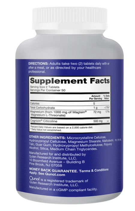 Qunol 100ct Extra Strength Brain Health Memory Plus Dietary Supplement